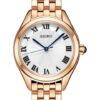 Fashion Blue White Dial Rose Gold Strap 5 Waterproof Quartz Watch