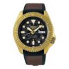 No. 5 Series Retro Automatic Mechanical waterproof Watch Black Brown
