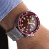 No. 5 Sports Mechanical Watch Wine Red