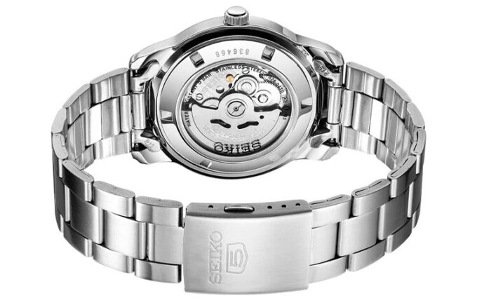 No. 5 Sports Steel strip waterproof Business Mechanical Watch White