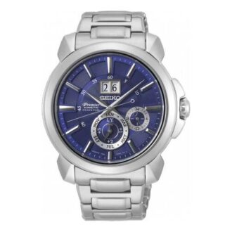 Premier Series Casual Business Waterproof Quartz Watch Blue Dial Steel Strip