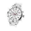 Three Eyes 100 Meter Waterproof Business Casual Fashion White Dial Steel Strip Quartz Watch